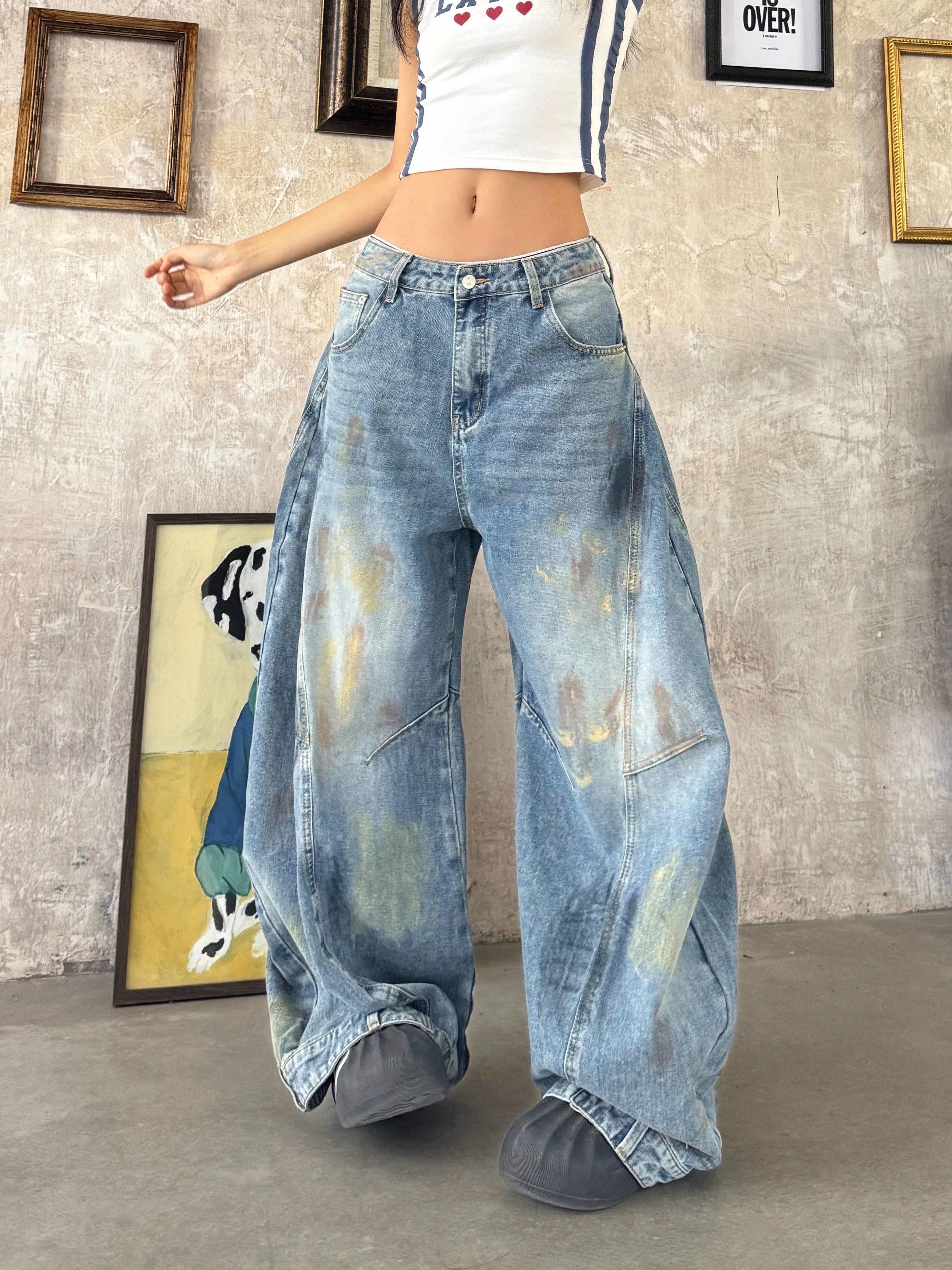 Vintage distressed jeans