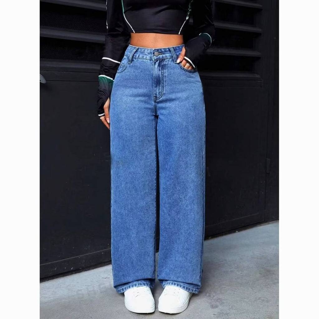 womens wide leg baggy jeans