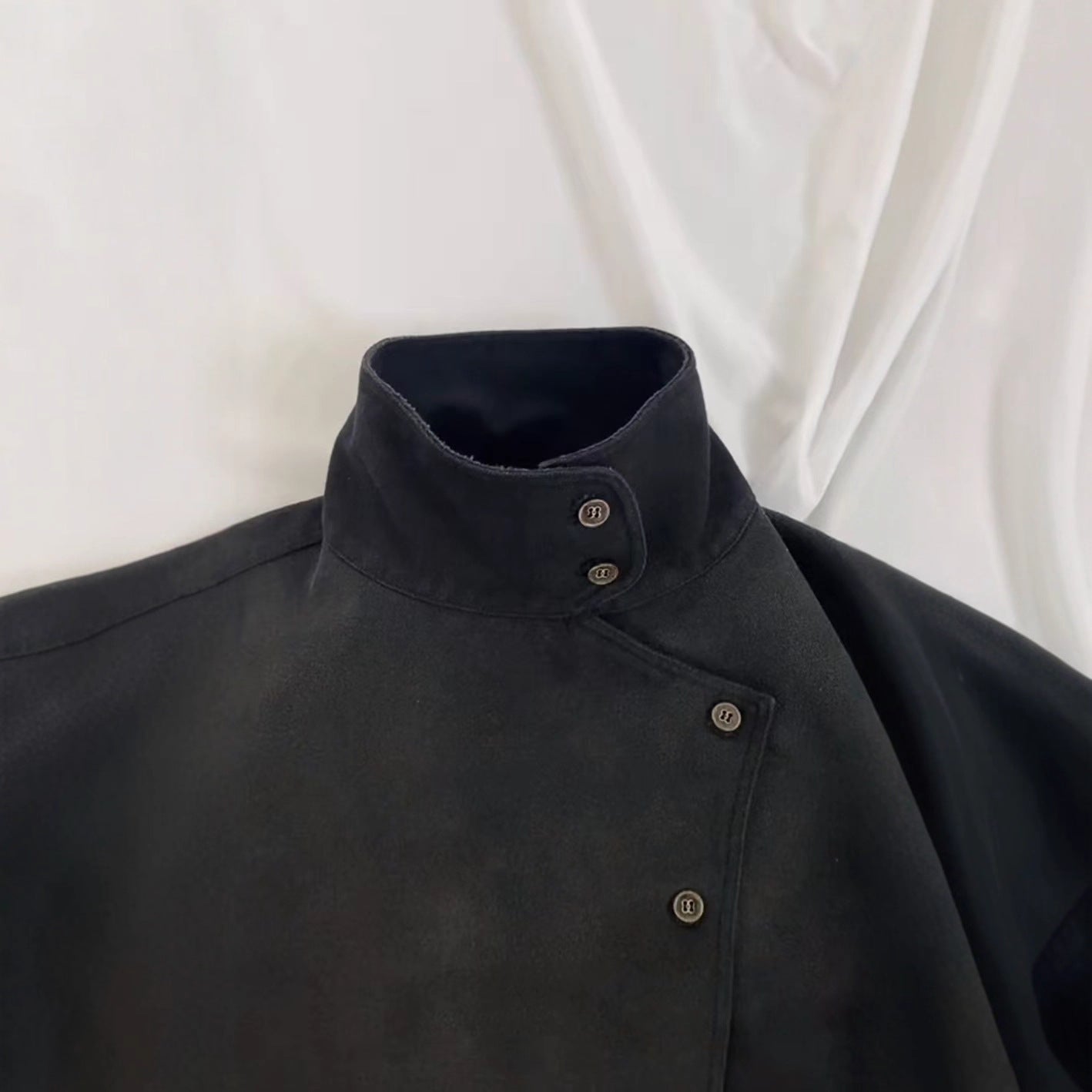 Women's custom heavyweight washed denim jacket