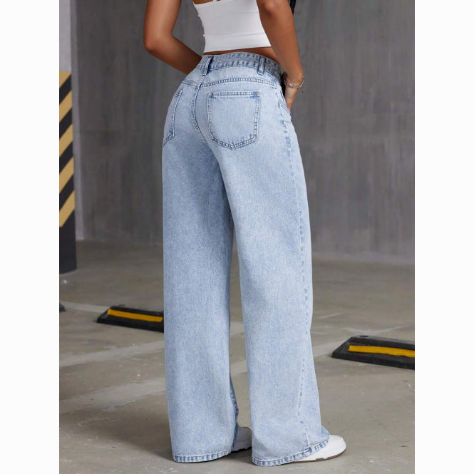 womens wide leg baggy jeans