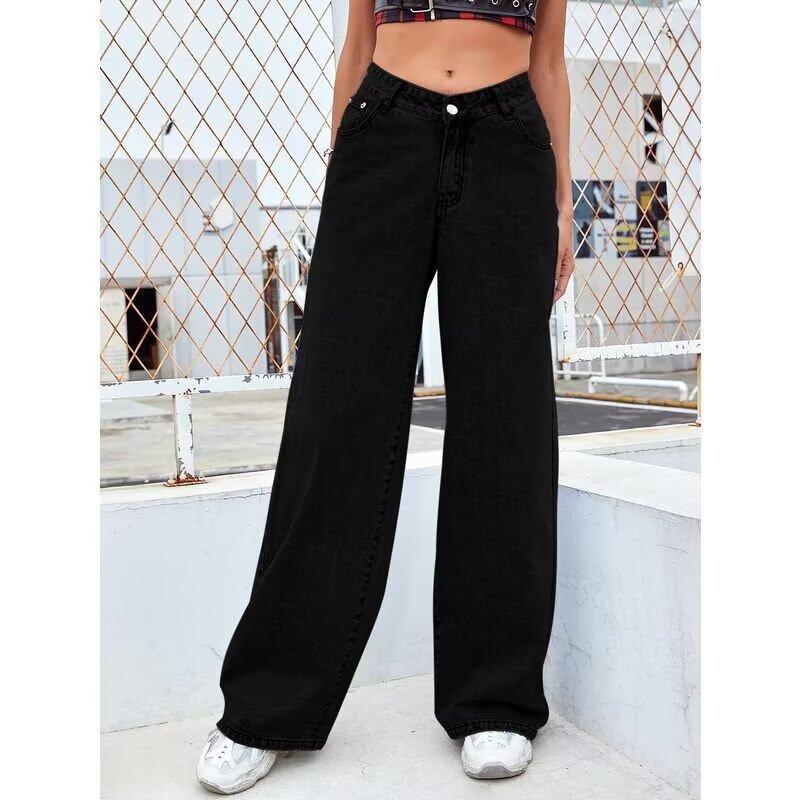 womens wide leg baggy jeans