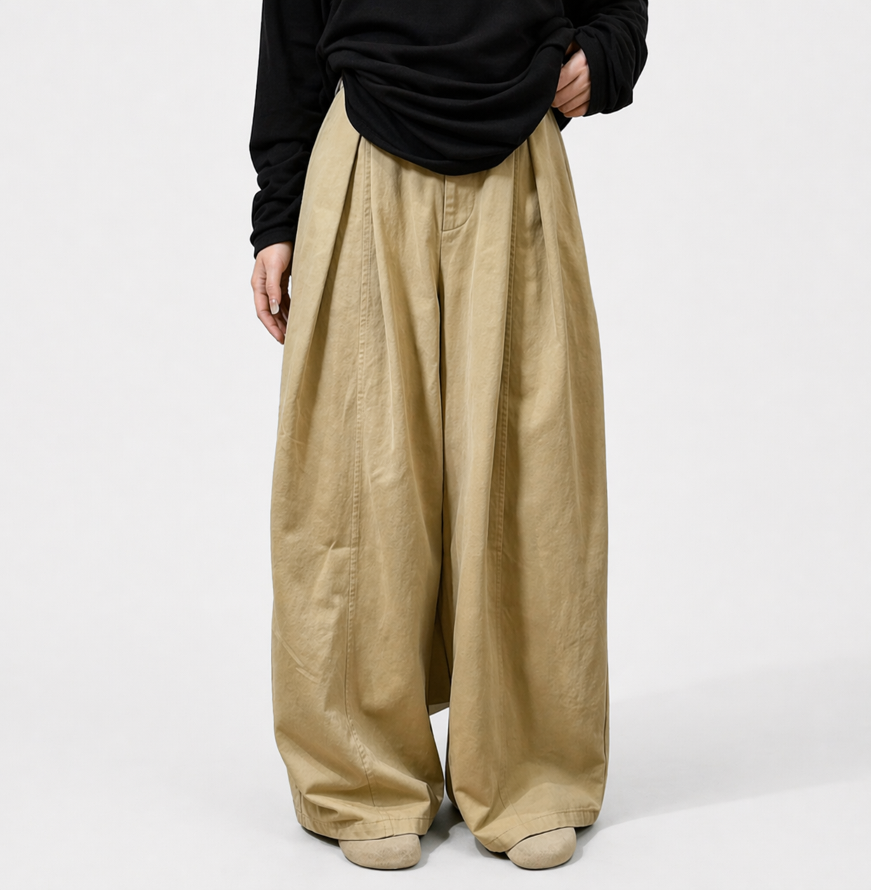 Women's Wide Leg 100% Cotton Trousers