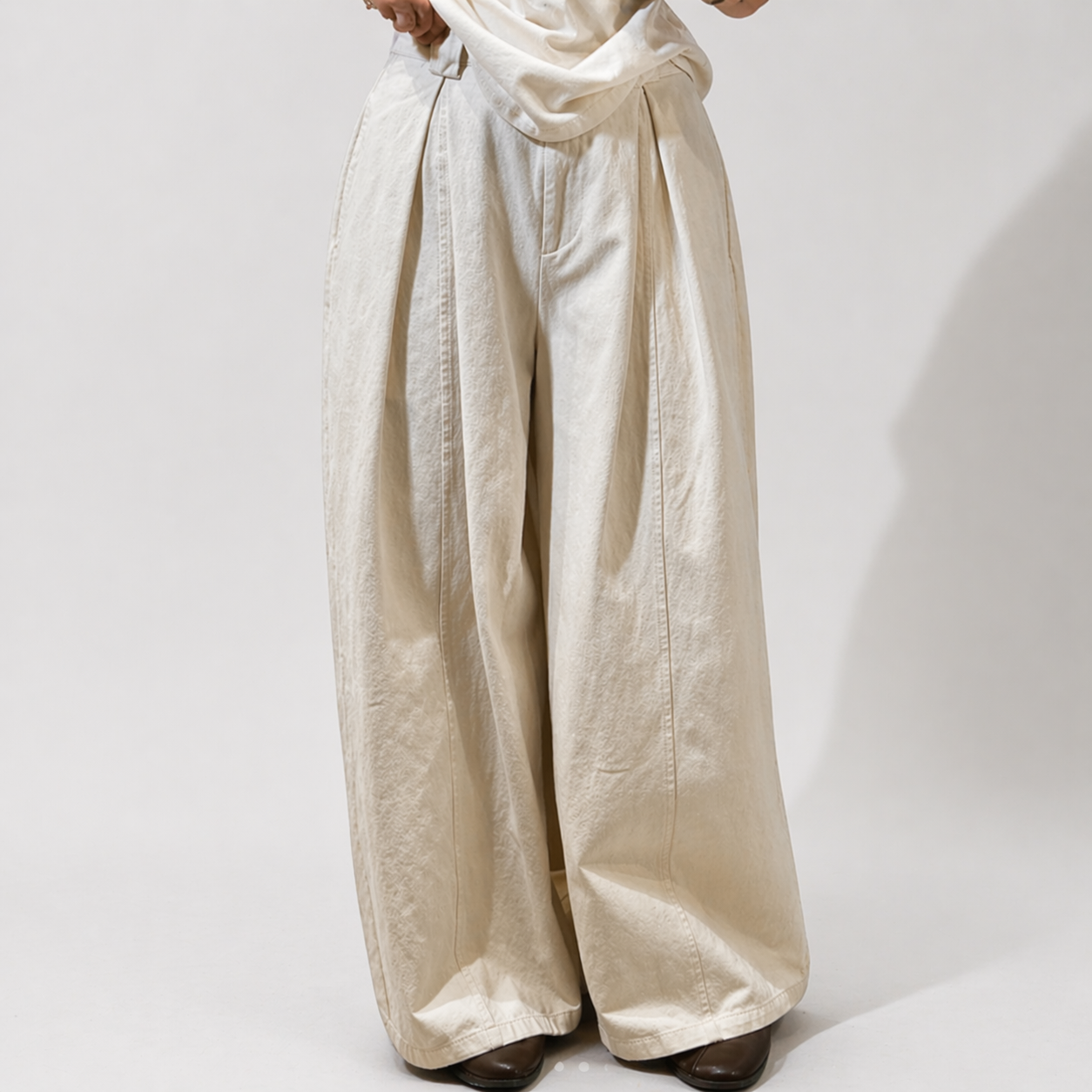 Women's Wide Leg 100% Cotton Trousers