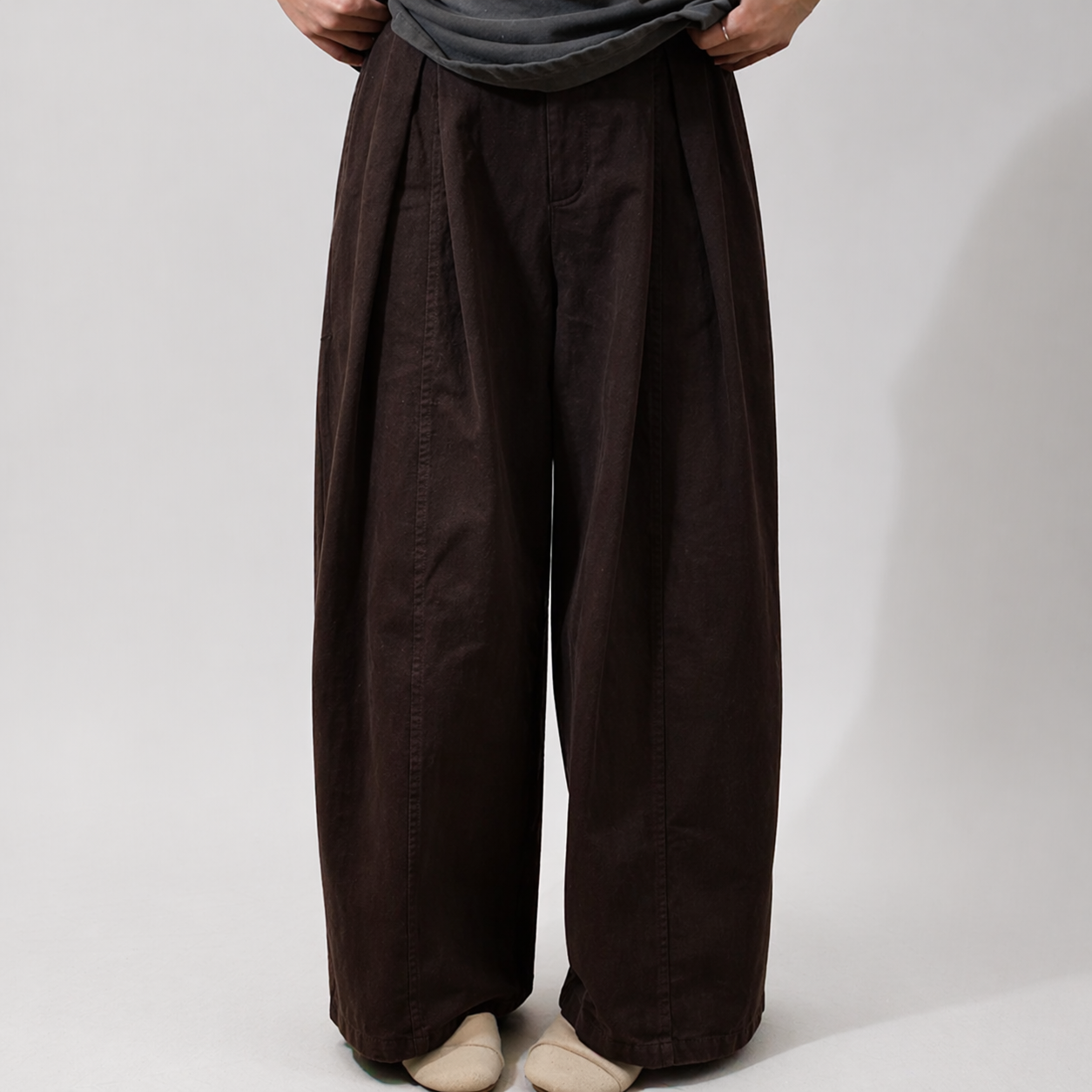 Women's Wide Leg 100% Cotton Trousers