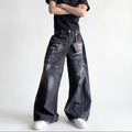 Men's Signature Wide Leg Distressed Jeans
