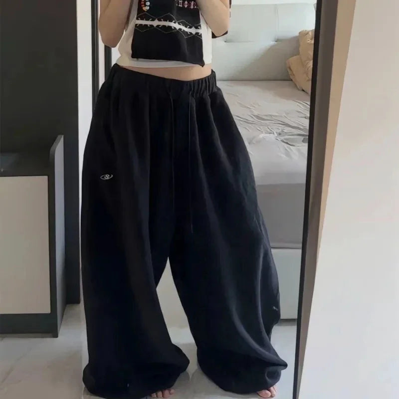 Baggy Oversized Womens Black Sweatpants