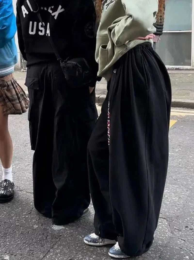 Baggy Oversized Womens Black Sweatpants