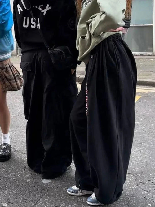 Baggy Oversized Womens Black Sweatpants