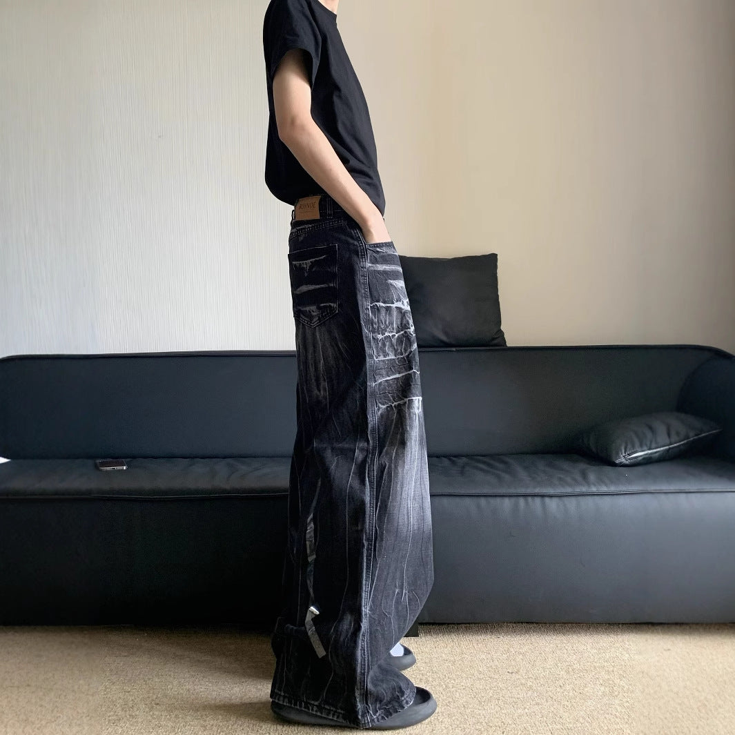 Men's Wide Leg Distressed jeans