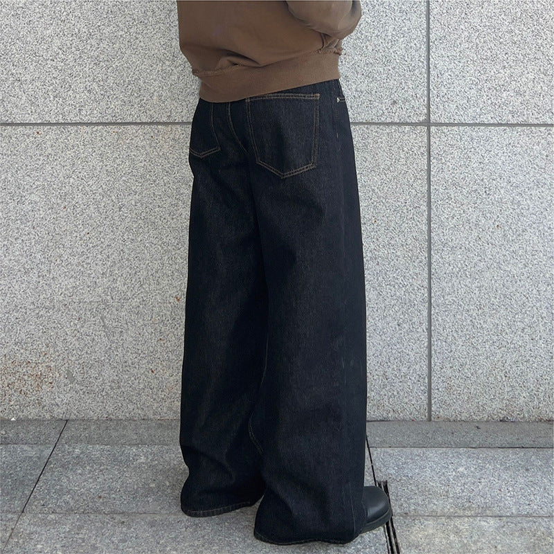Men's Loose Wide Leg Denim Pants