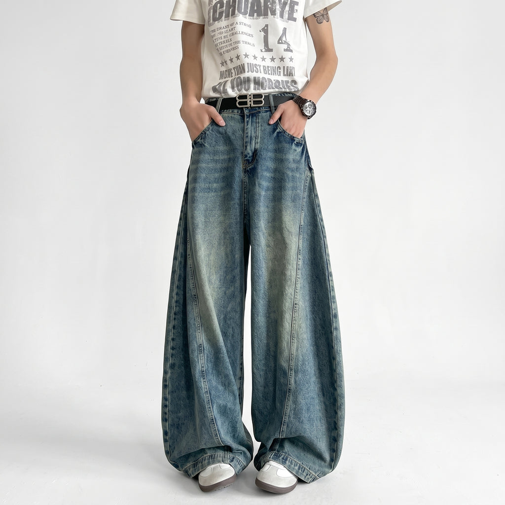 Men's Wide-Leg Baggy Jeans