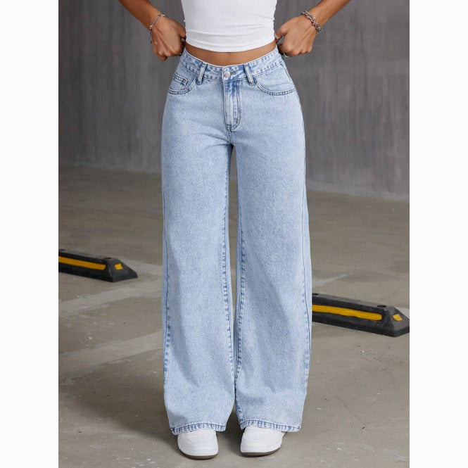 womens wide leg baggy jeans