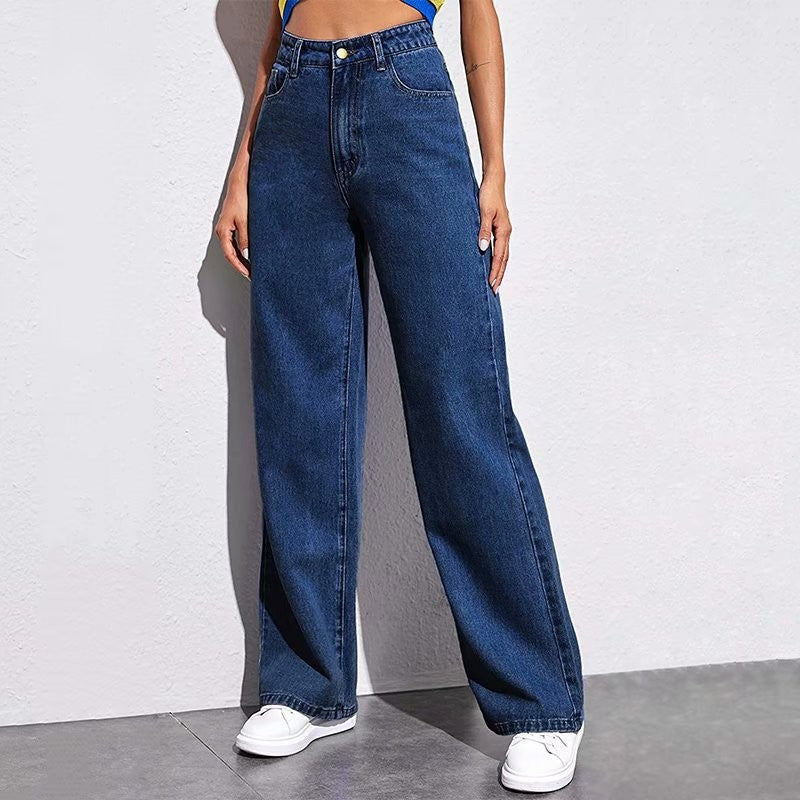 womens wide leg baggy jeans