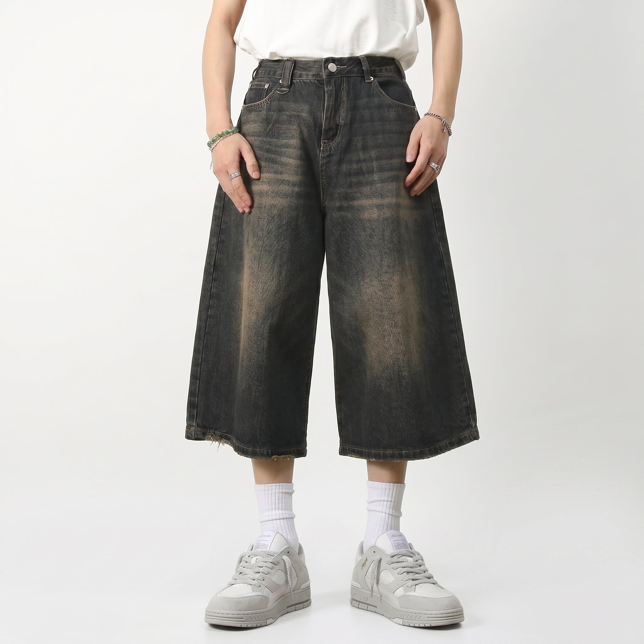 Men's Vintage Wash Denim Shorts