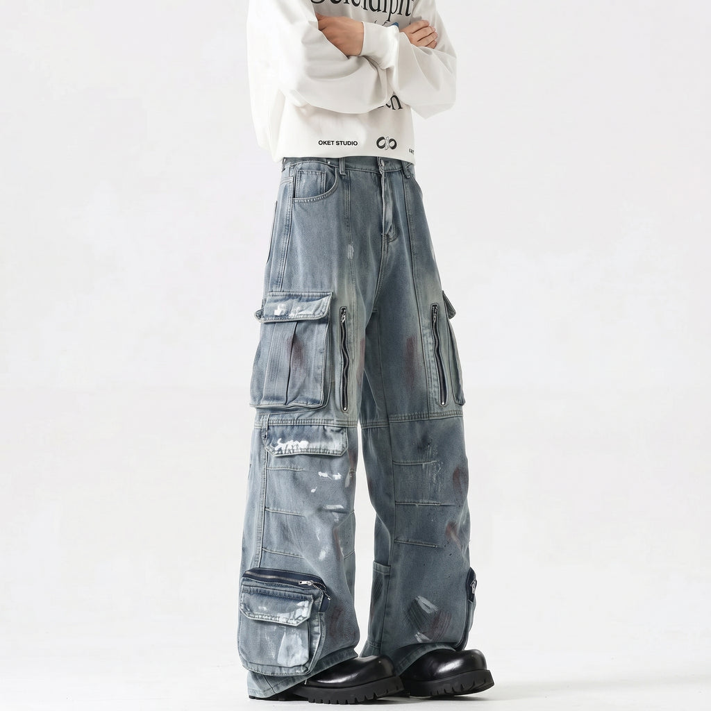 Men's Distressed Utility Denim