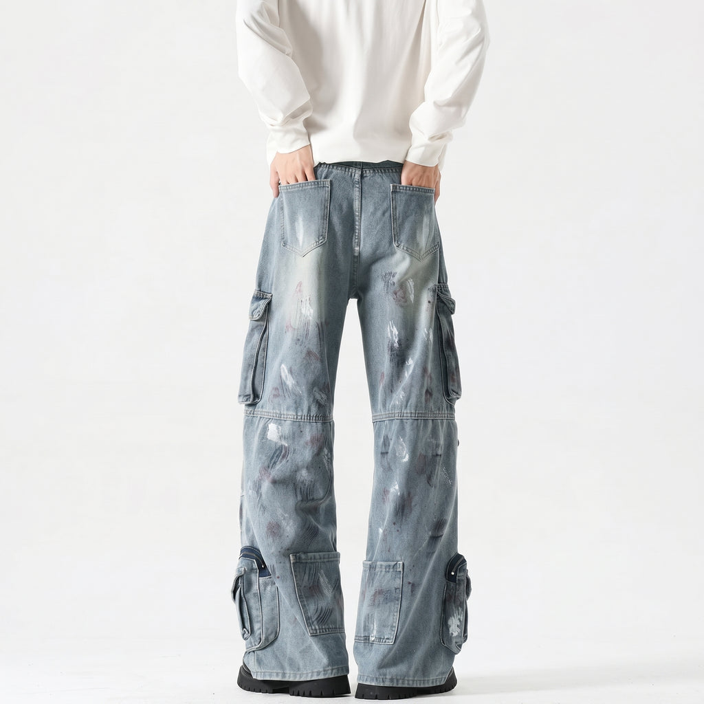Men's Distressed Utility Denim