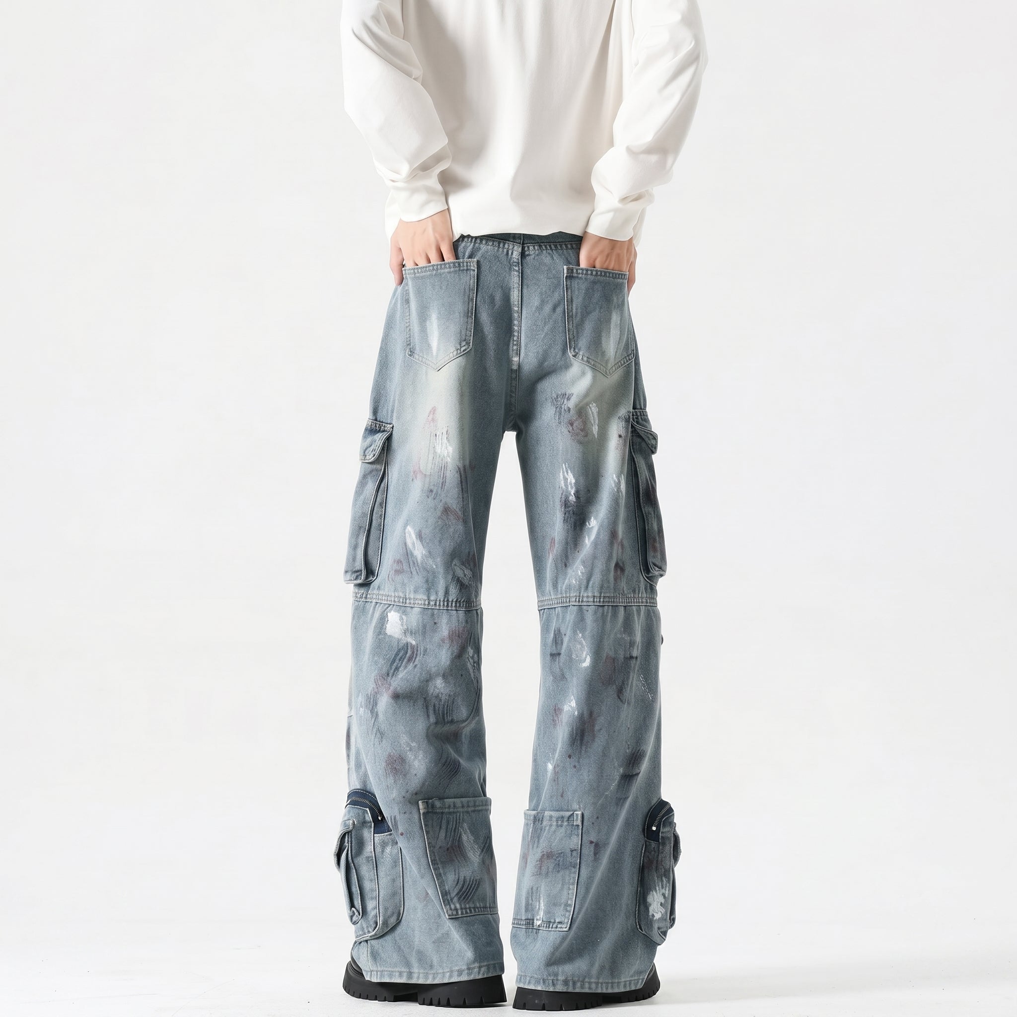 Men's Distressed Utility Denim
