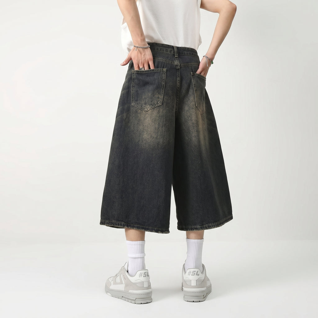 Men's Vintage Wash Denim Shorts