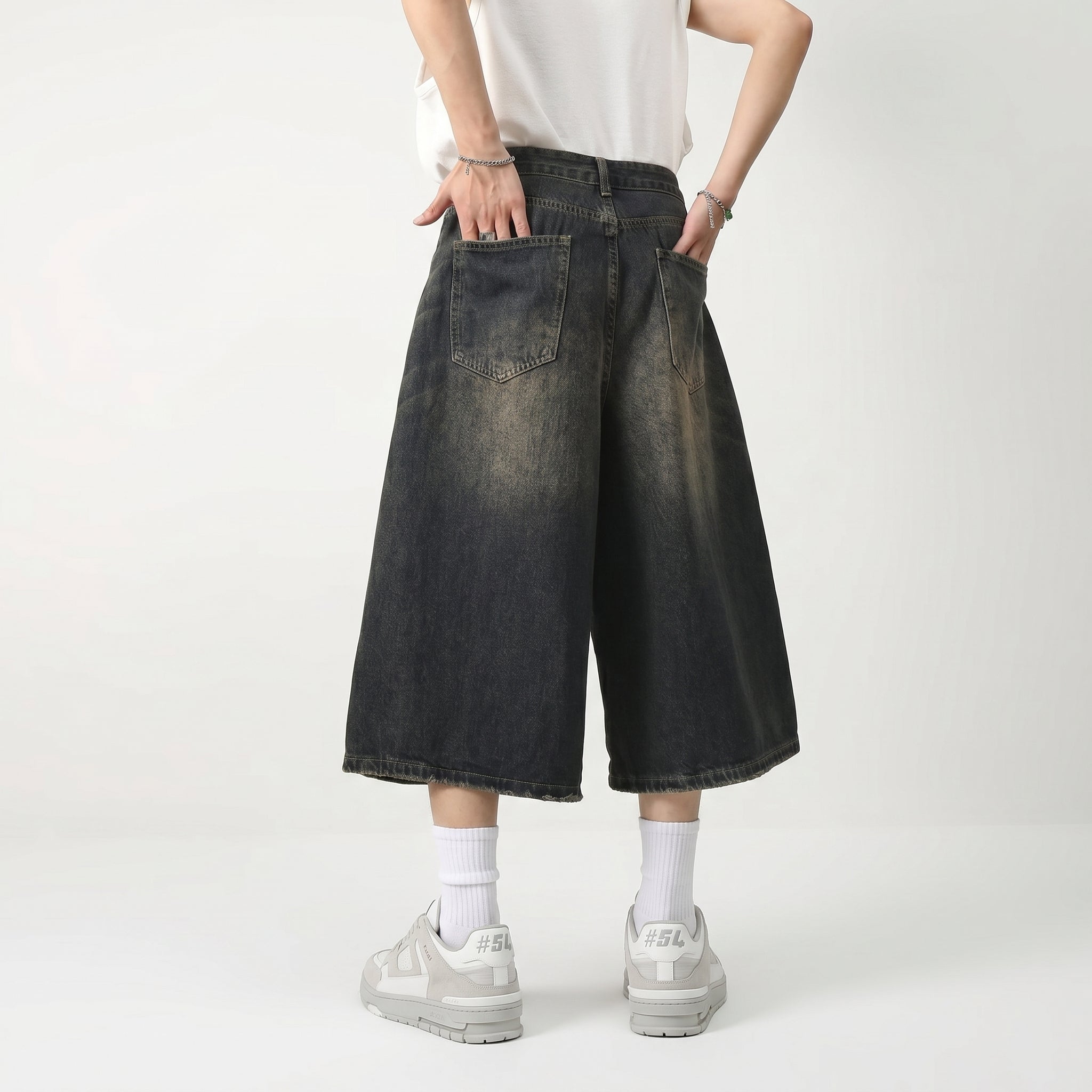 Men's Vintage Wash Denim Shorts