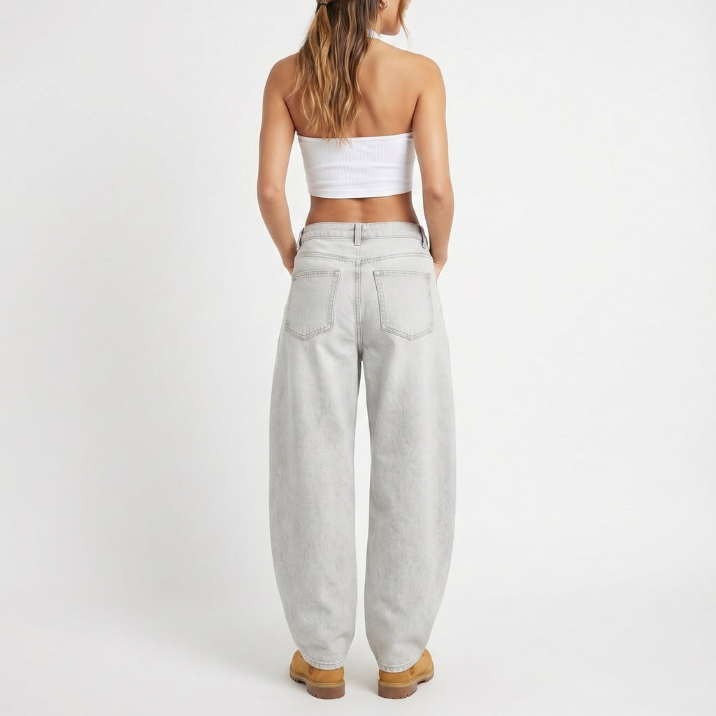 Women's Vintage Wash Straight Leg Jeans