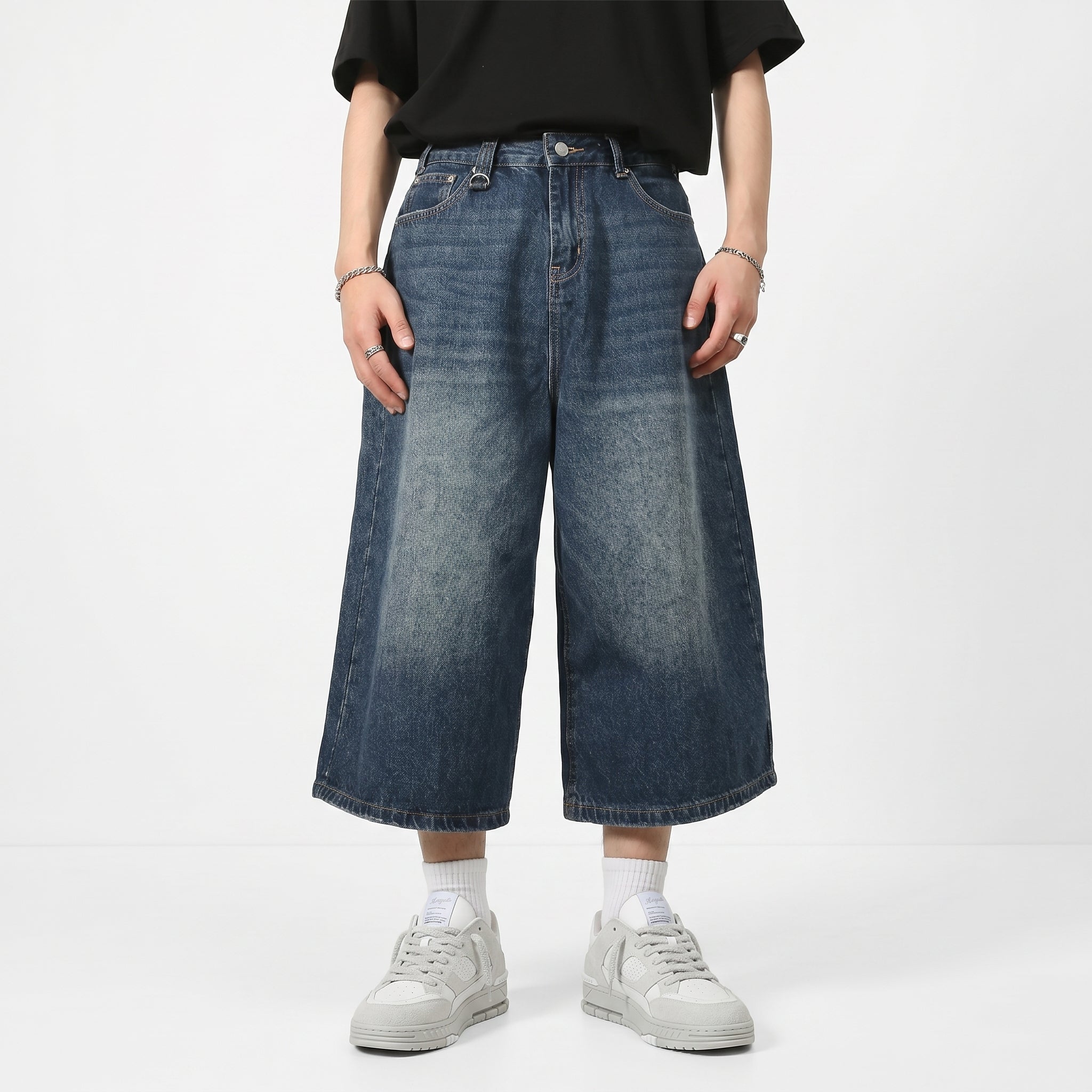 Men's Vintage Wash Denim Shorts