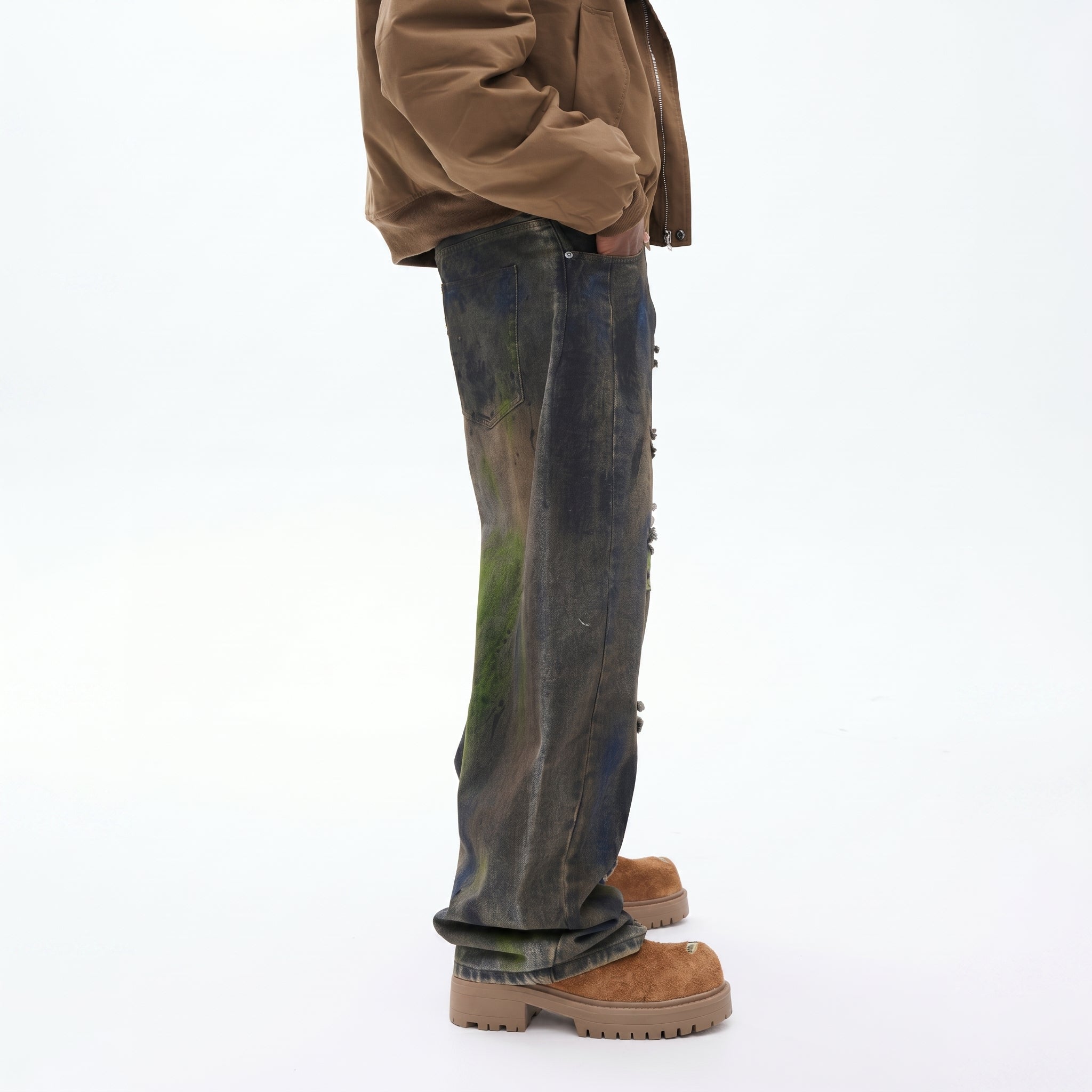 Men's Retro Denim Pants