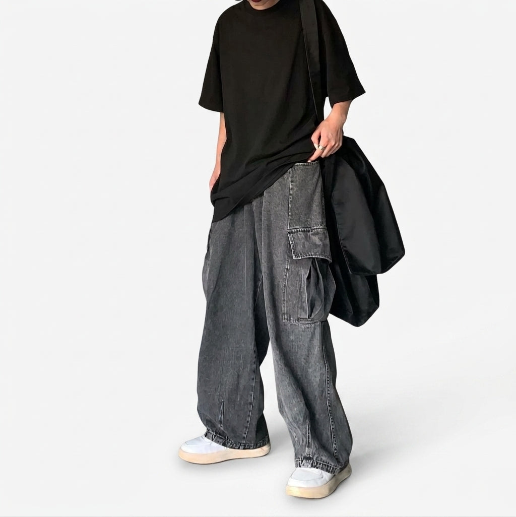 Men's Washed Utility Denim Cargo