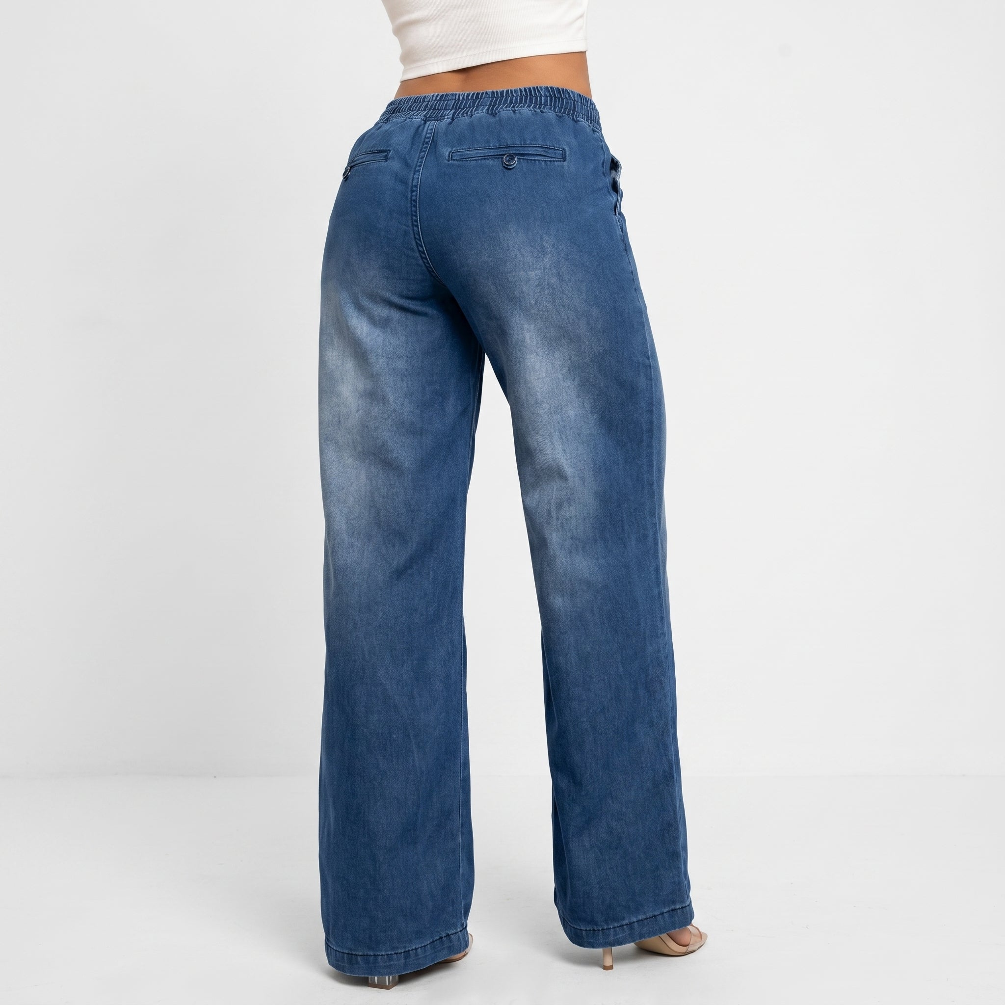 Women's Lace up Straight Denim