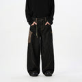 Men's Black Snake Patch Baggy Denim
