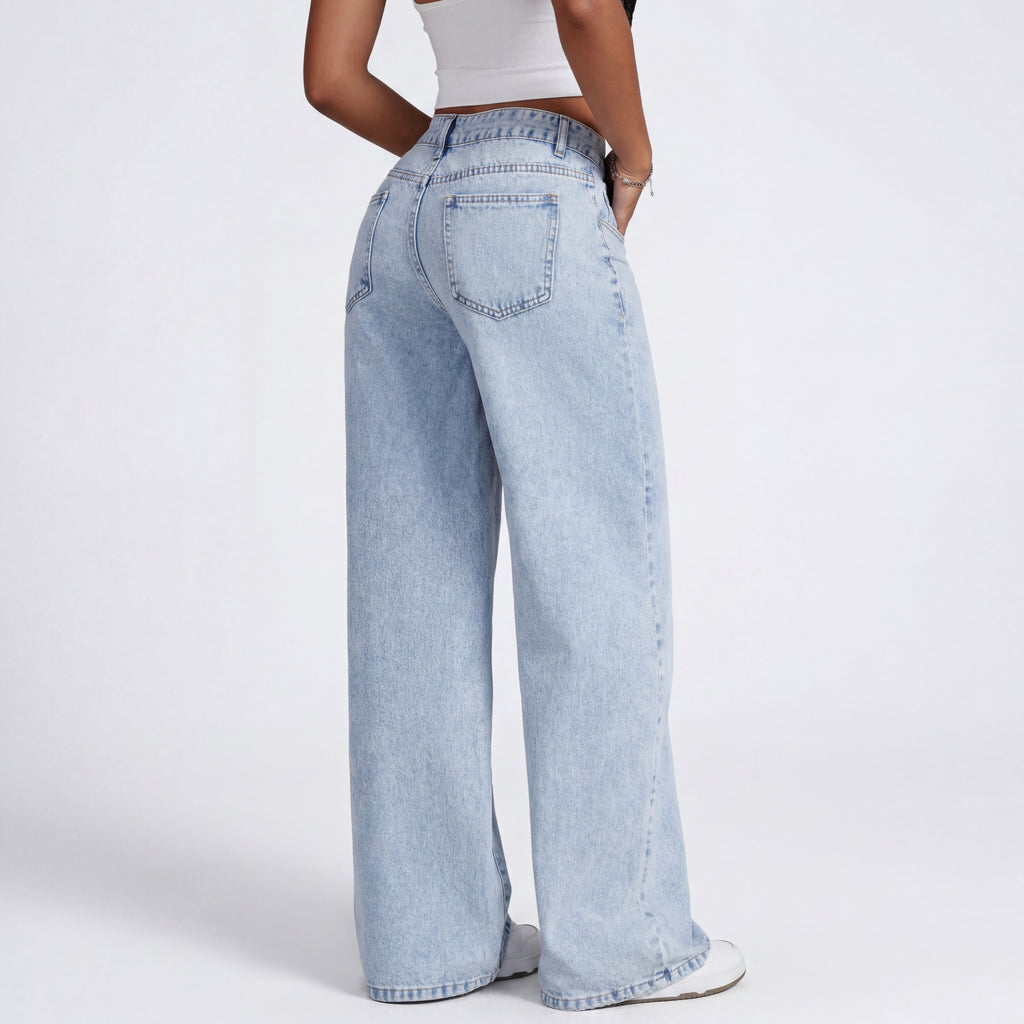 Women's High Rise Straight Denim Jeans