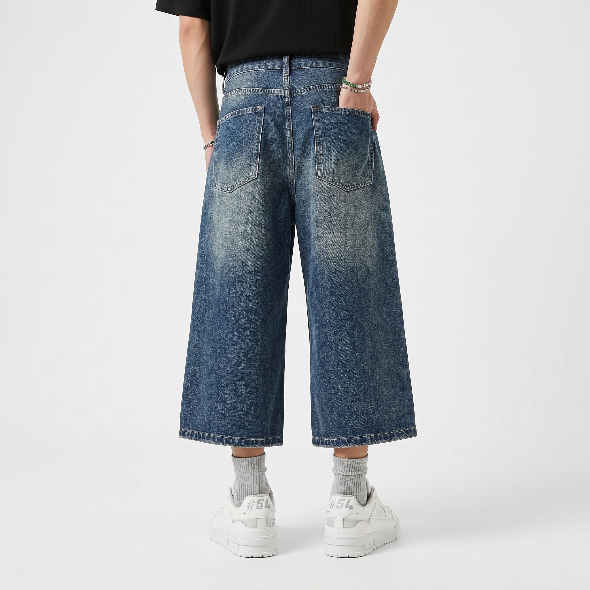 Men's Vintage Wash Denim Shorts