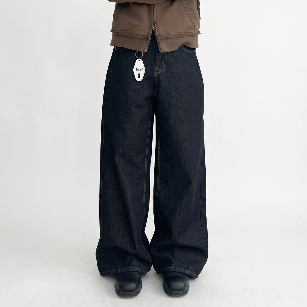 Men's Loose Wide Leg Denim Jeans
