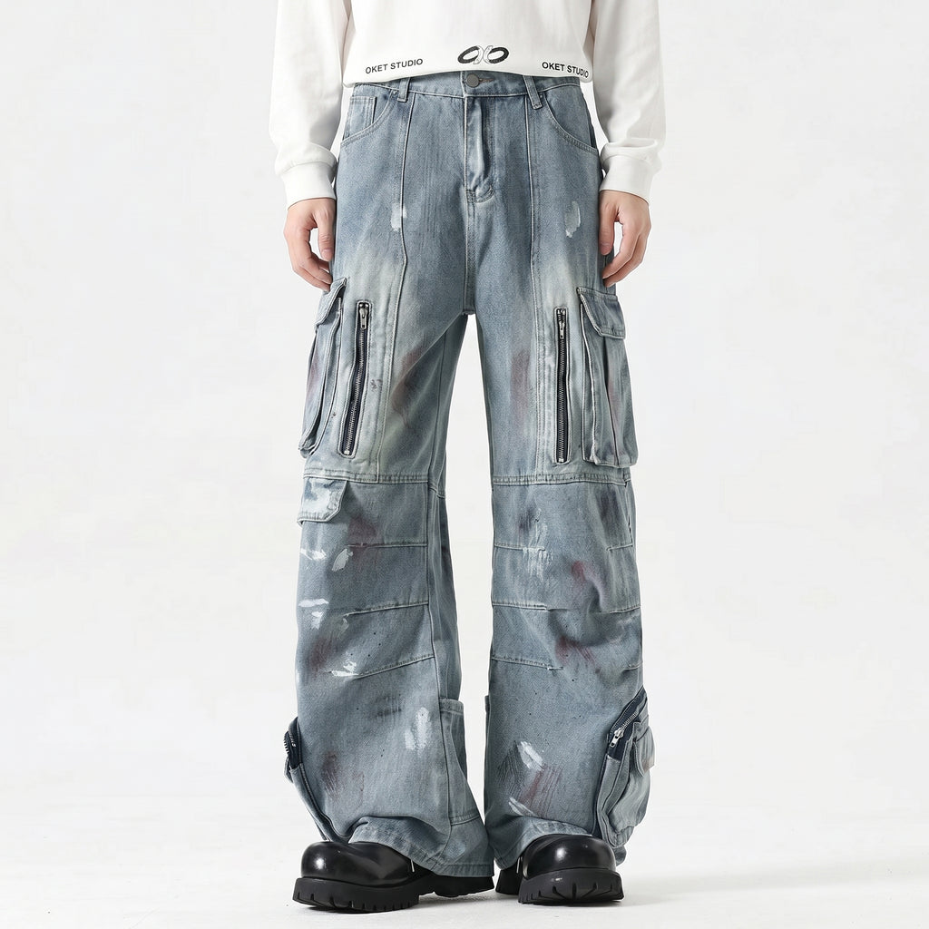 Men's Distressed Utility Denim