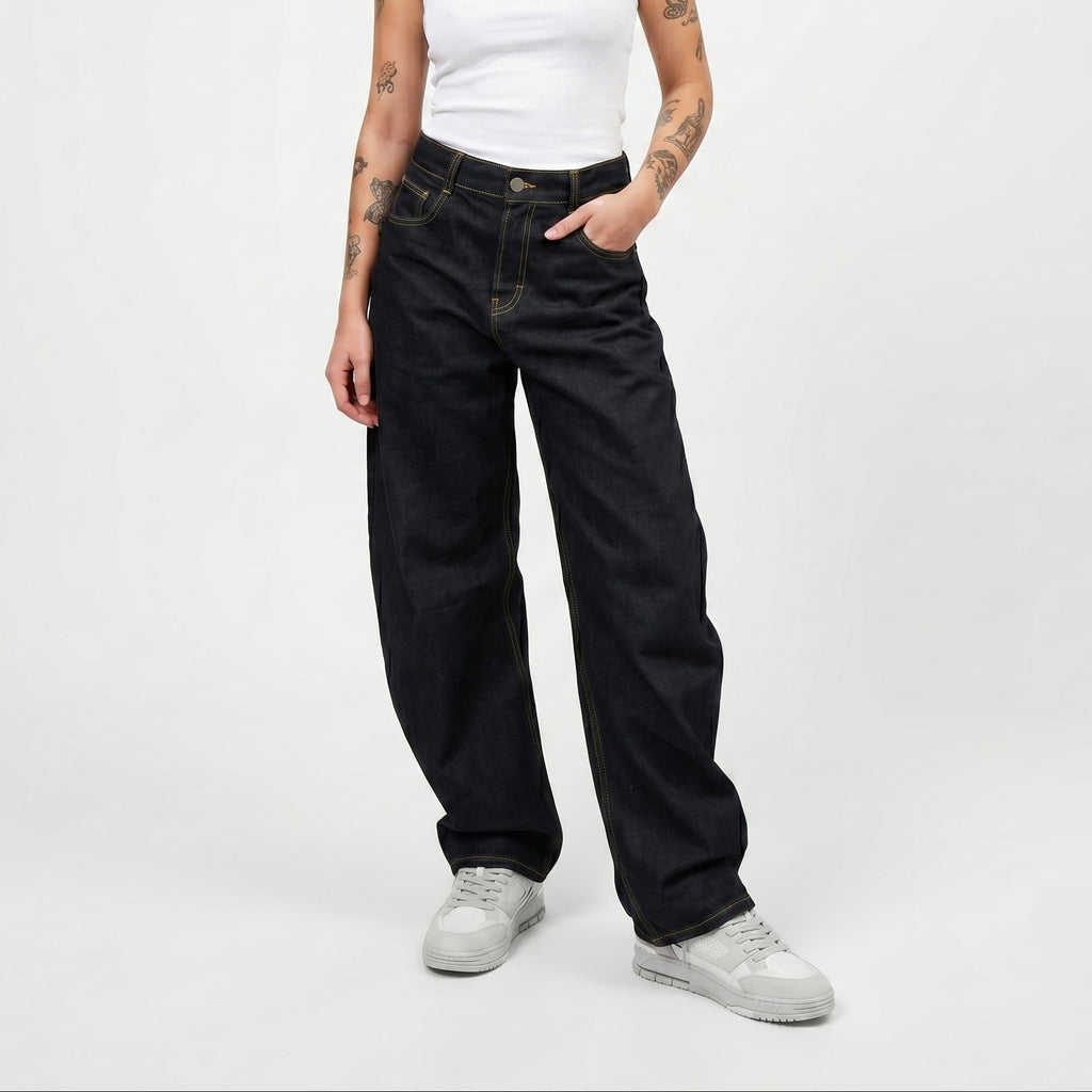 Women's Vintage Wash Straight Leg Jeans