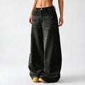 Women's Wide-Leg Black Jeans