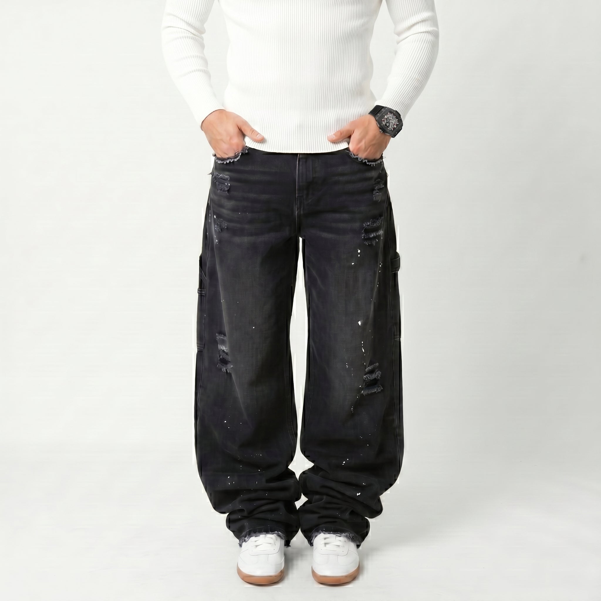 Men's Limited Edition Baggy Distressed Jeans